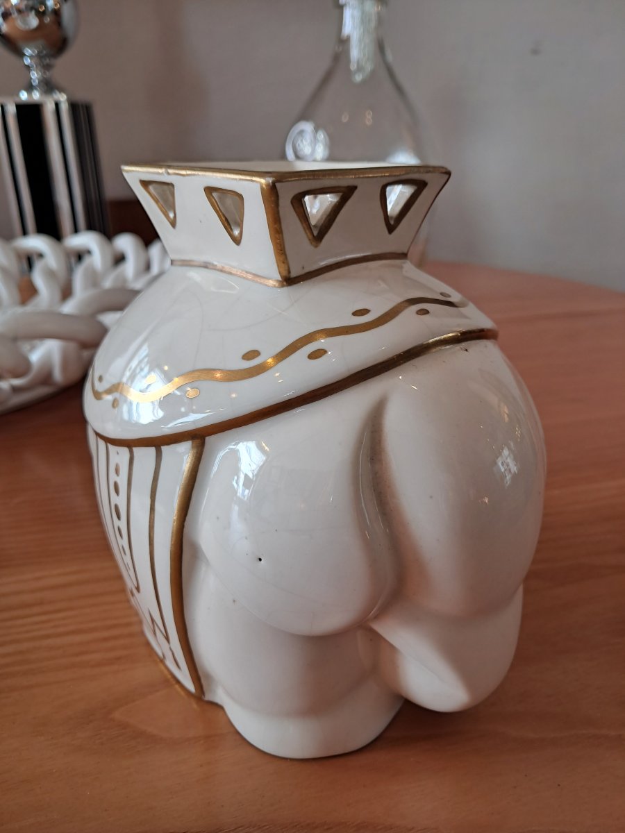 Elephant faience craquelé art deco.primavera-photo-3