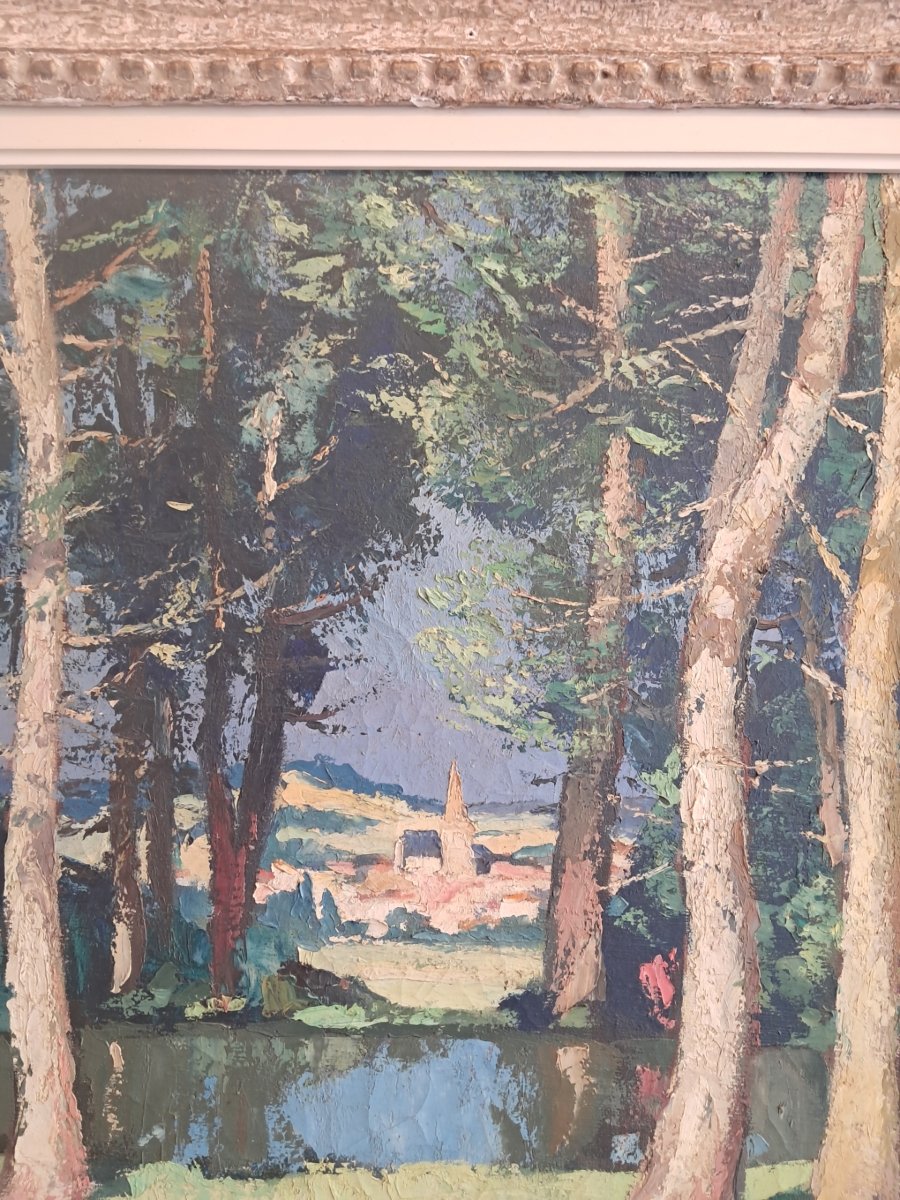 Large Painting By Gaston Balande-photo-3