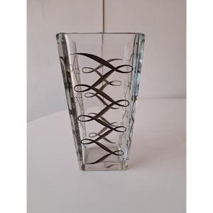 Vase en verre art déco par jean luce