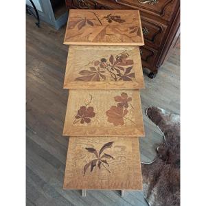 Nesting Tables With Chestnut Tree Decoration