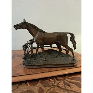Bronze Animal Sculpture Of A Horse By Pj Mène 