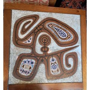 Table By Jacques Poussine, Ceramic, 50-60