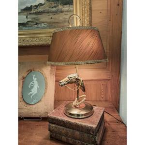 1950s Lamp With A Horse Riding Theme