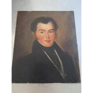 Portrait début 19 ème sur zinc