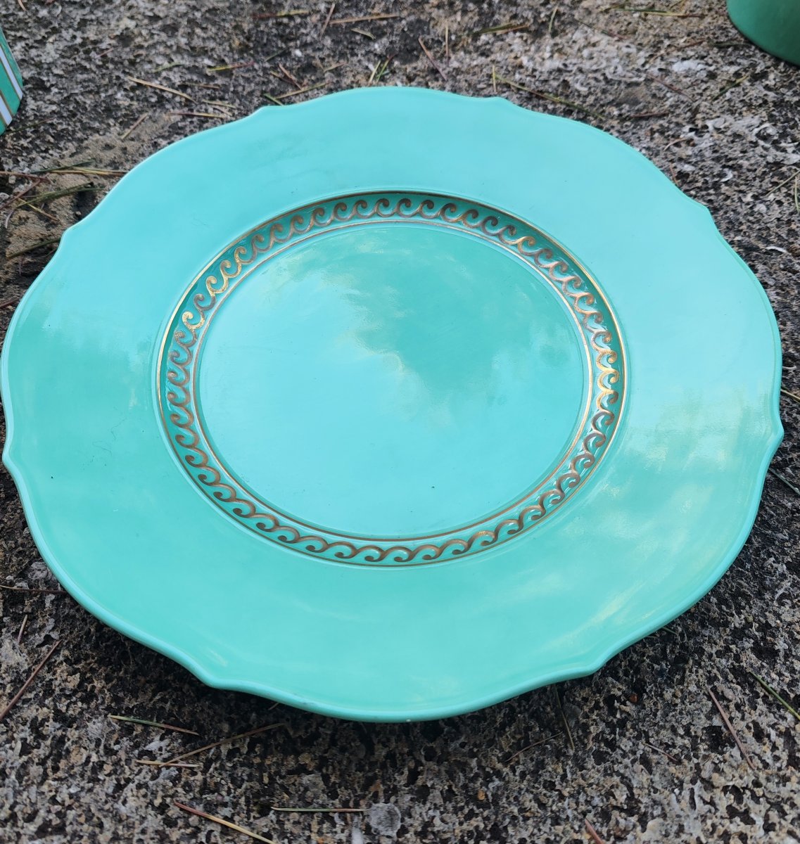 Richard Ginori Tea And Coffee Set Designed By Claudio La Viola, "amadeus Green," Circa 1990-photo-5