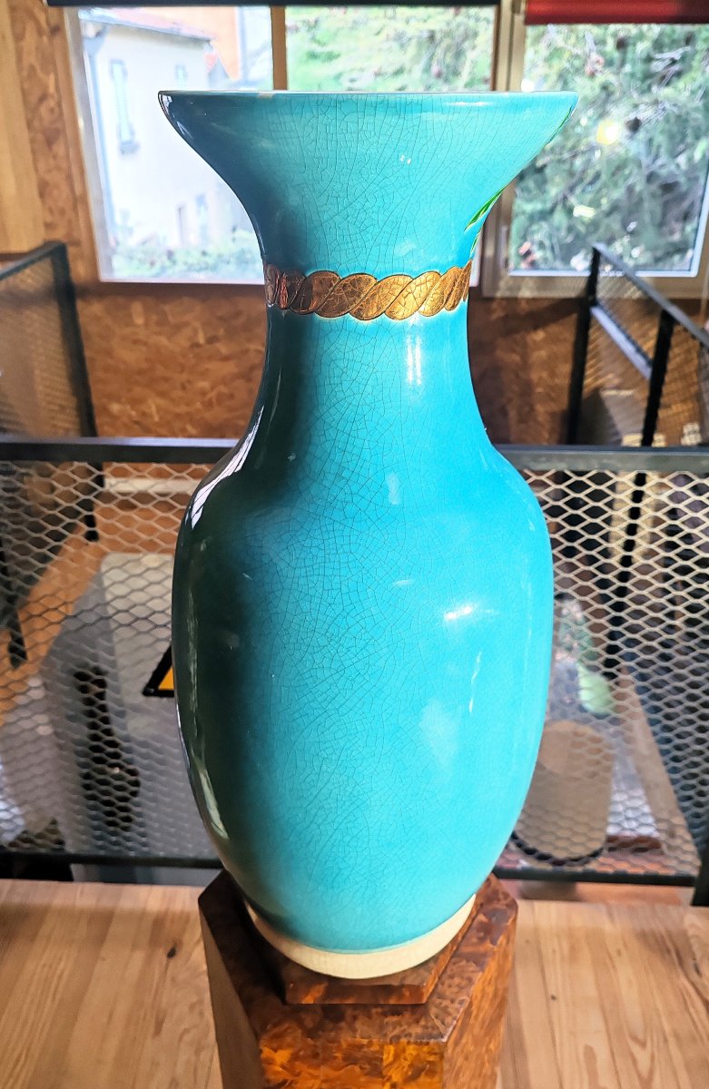 Danillo Curetti “longwy”  An Exceptional Baluster-shaped Vase Made Of Glazed Earthenware “miami Mon-photo-1