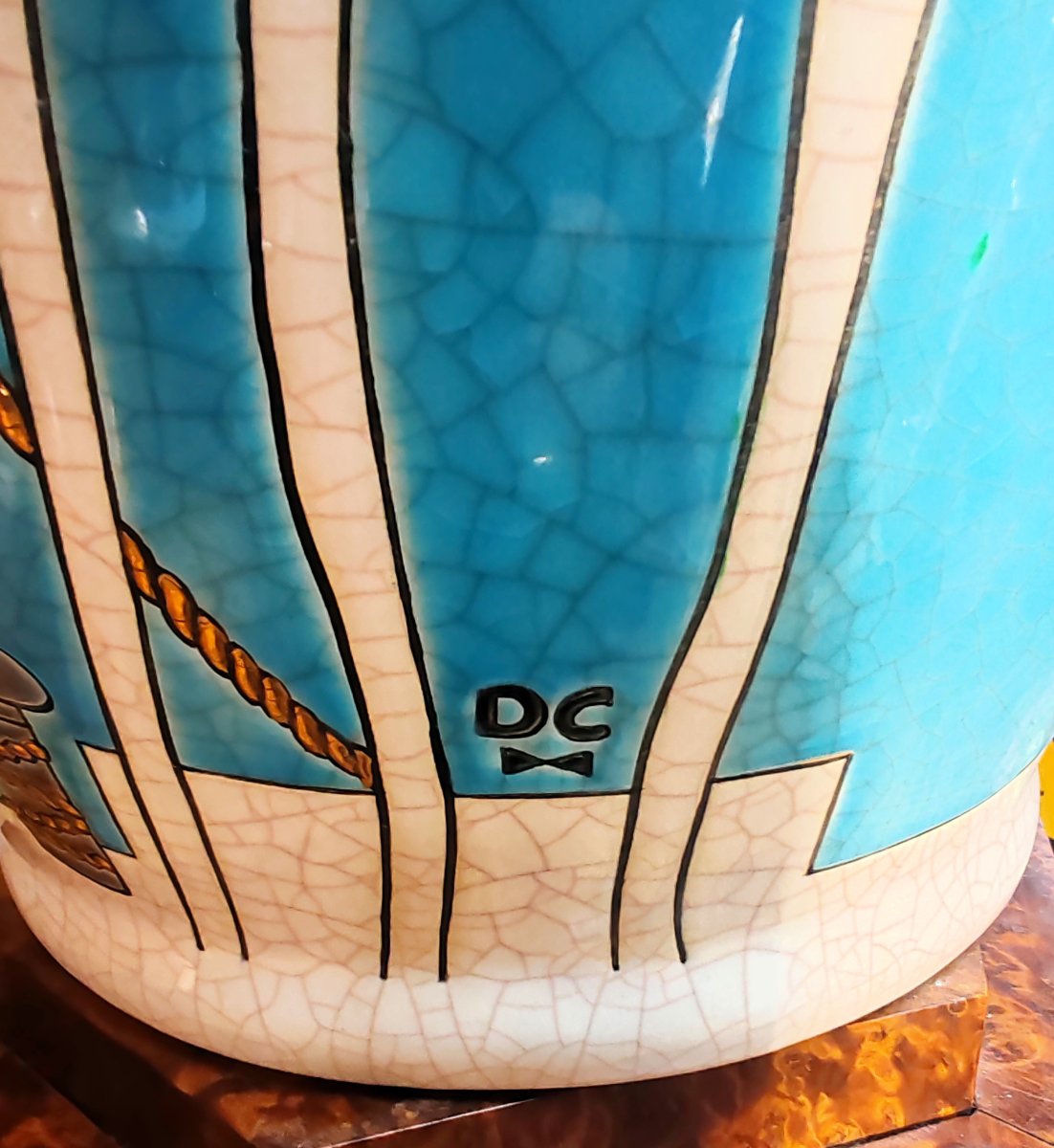 Danillo Curetti “longwy”  An Exceptional Baluster-shaped Vase Made Of Glazed Earthenware “miami Mon-photo-6