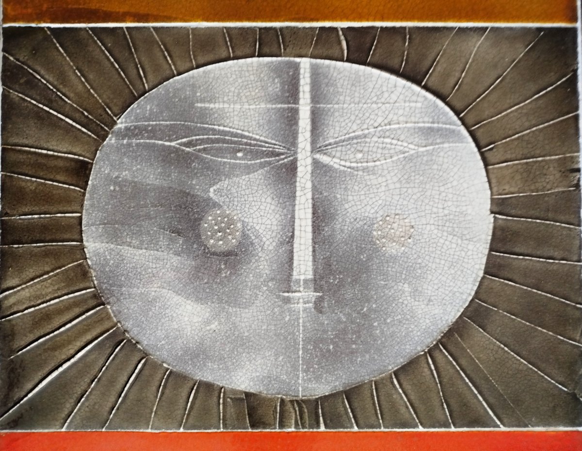 "soleil" Ceramic Coffee Table By Roger Capron, Pm, 20th Century-photo-2