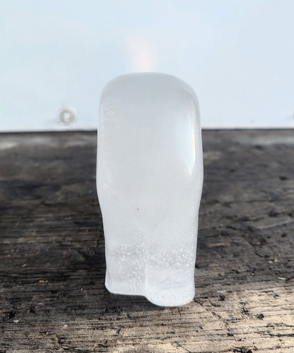 DAUM FRANCE OURS POLAIRE EN PATE DE VERRE DEPOLI XX ème-photo-3