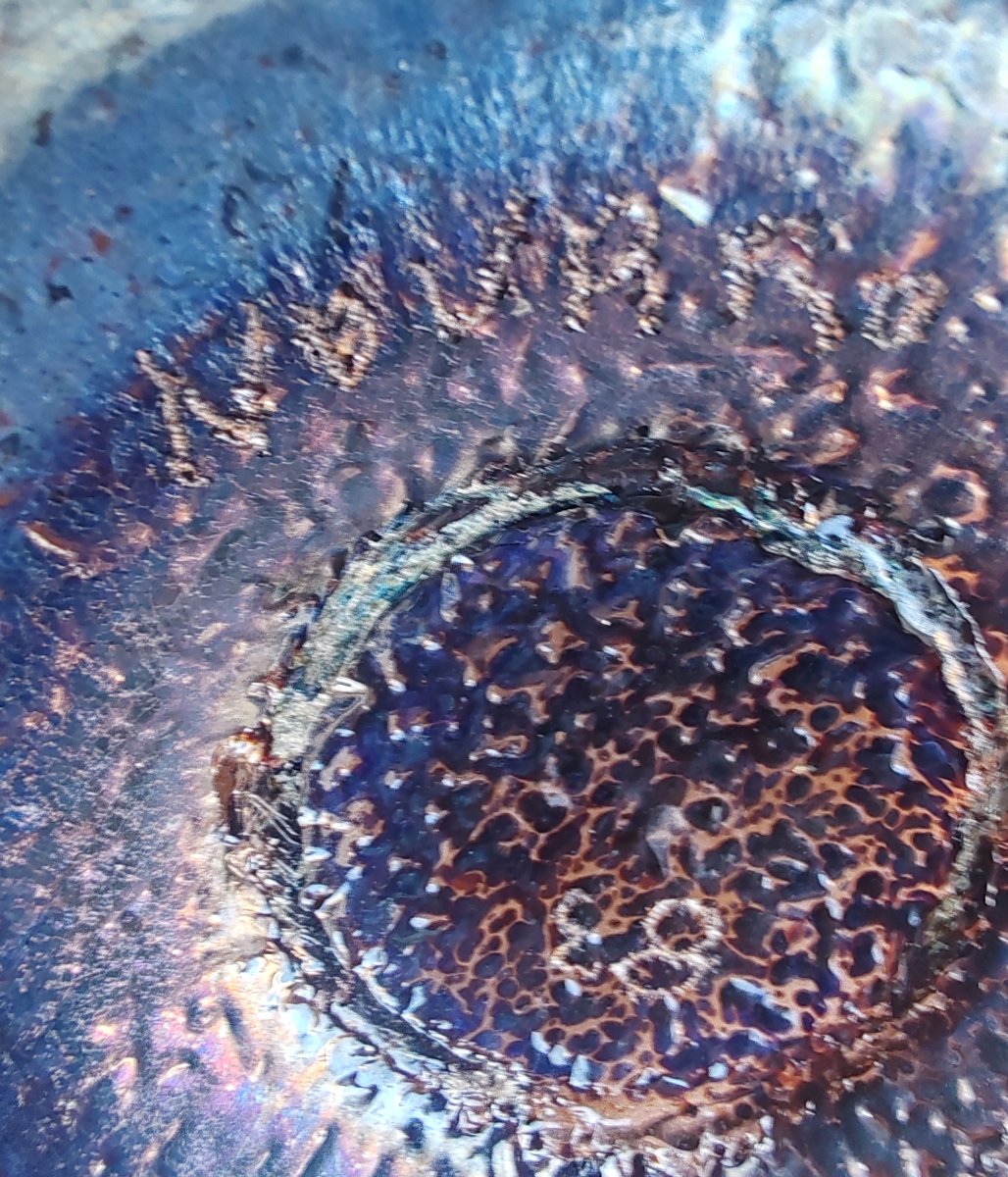 Jean Claude Novaro Vase Boule en Verre Soufflé Reflets irisés « 1983 »-photo-1