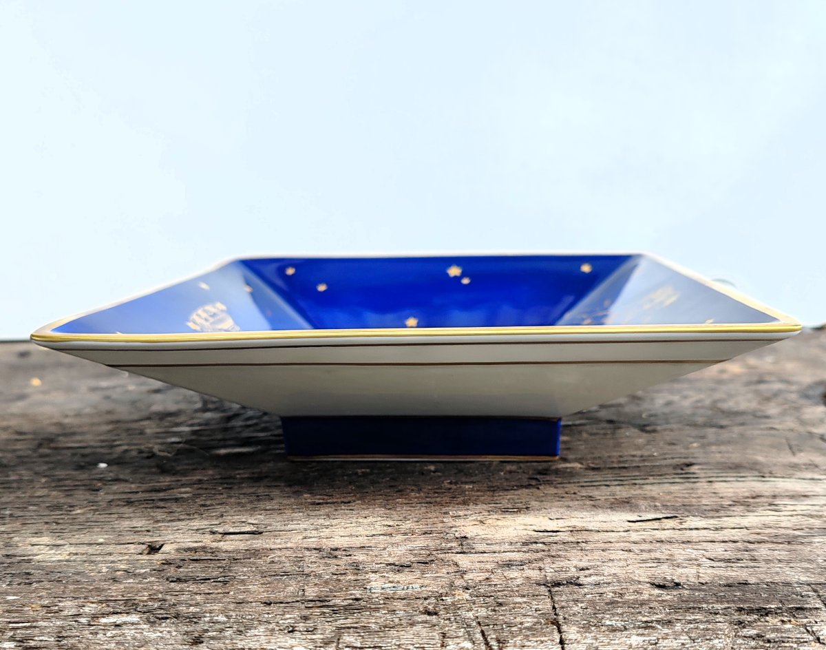 Richard Ginori / Claudio La Viola Square Porcelain Trays, Cobalt Blue, Circa 1990-photo-4
