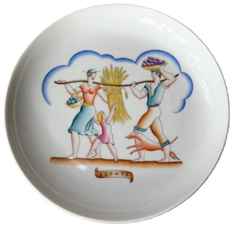 Richard Ginori Série quatre assiettes de collection  Quatre saisons de Gio Ponti-photo-4