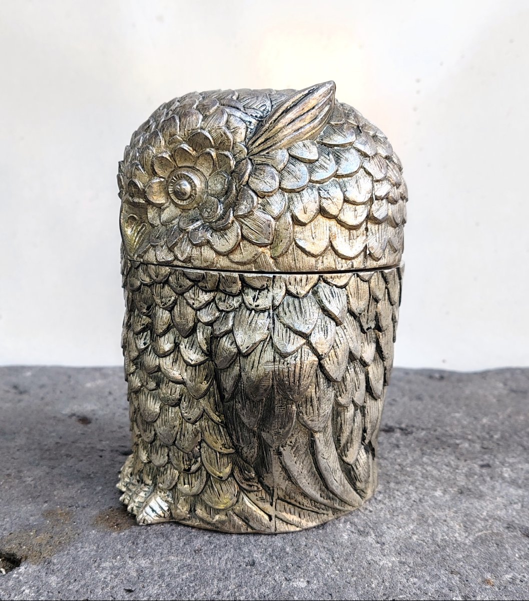 Seau à Glace « hibou » par Mauro Manetti pour Fonderia d’Arte Italie Année 70-photo-4