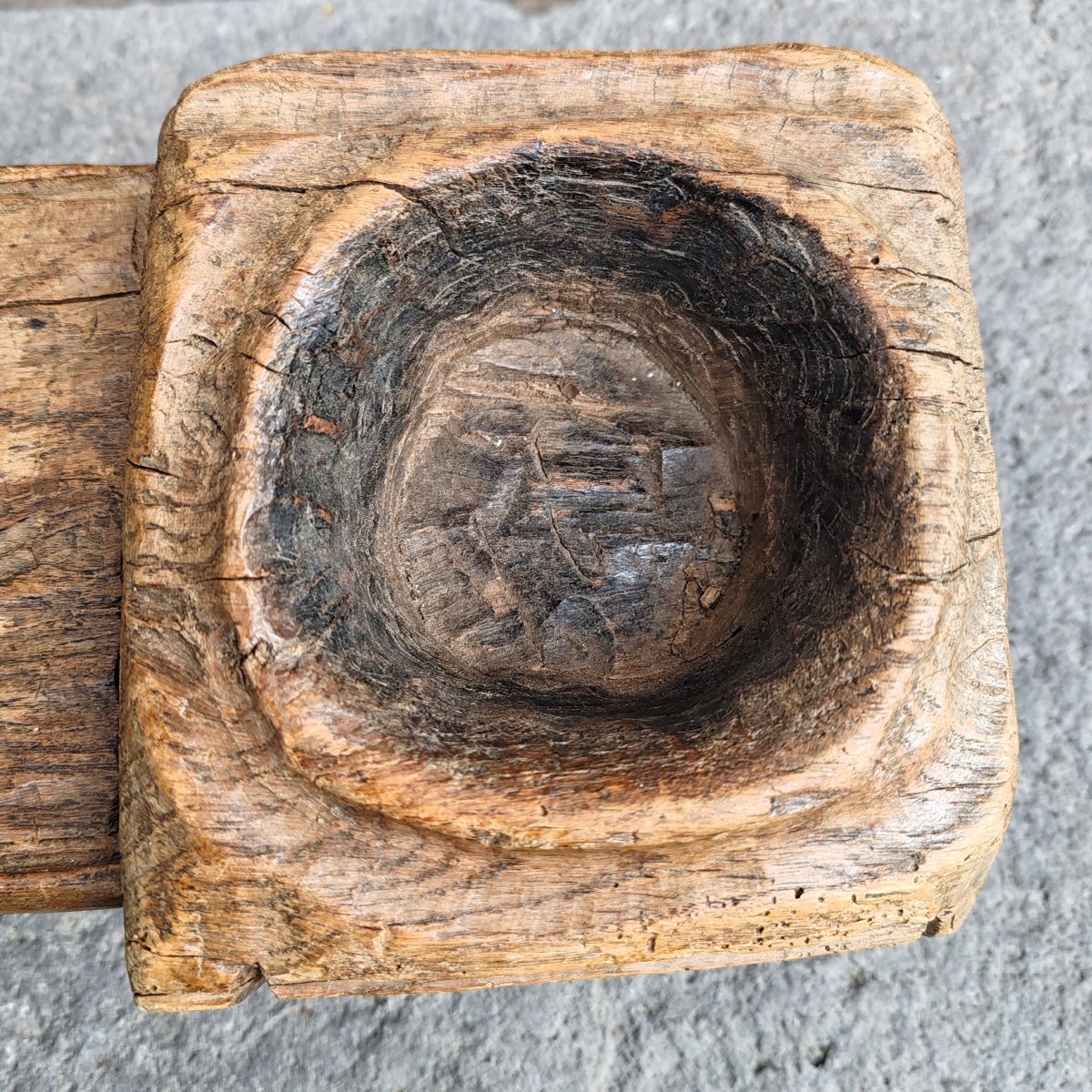 André POIRSON (1920-2003) sculpture en bois sculpté et creusé XX ème-photo-2