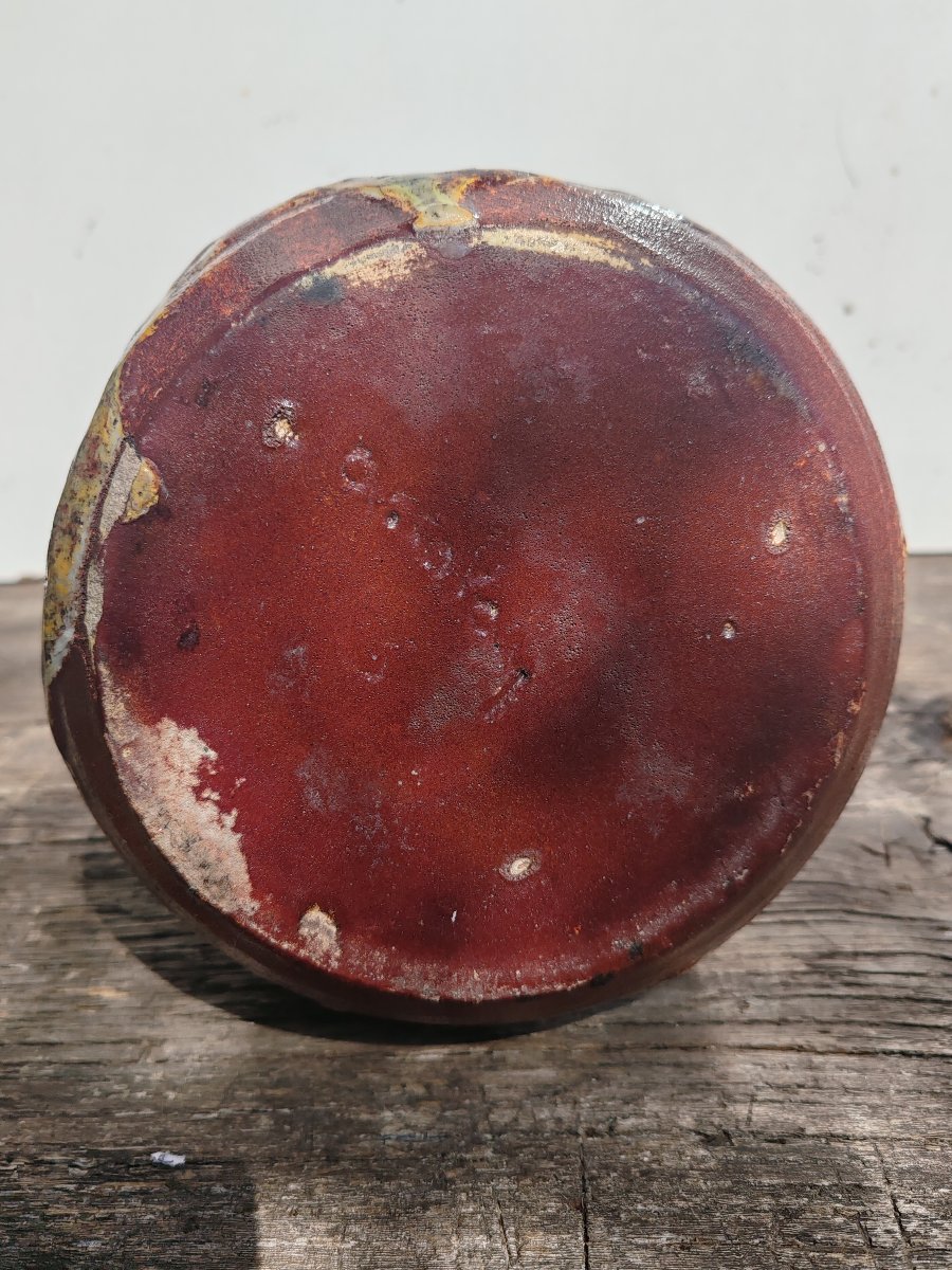 Accolay Potters: Large Pinched-ceramic Vase In A Brutalist Style, Vintage 1960s-photo-4