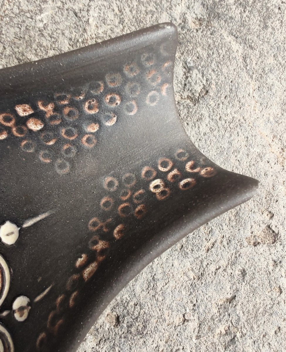 Decorative Bird-motif Trinket Dish, 1970s Faience, By Lisbeth Bartosova For Keramia Znaim-photo-1