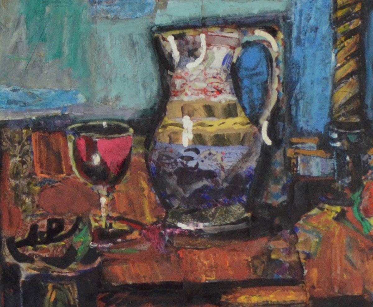 Nature morte au pichet Georges SIMONKA  XX ème,-photo-4