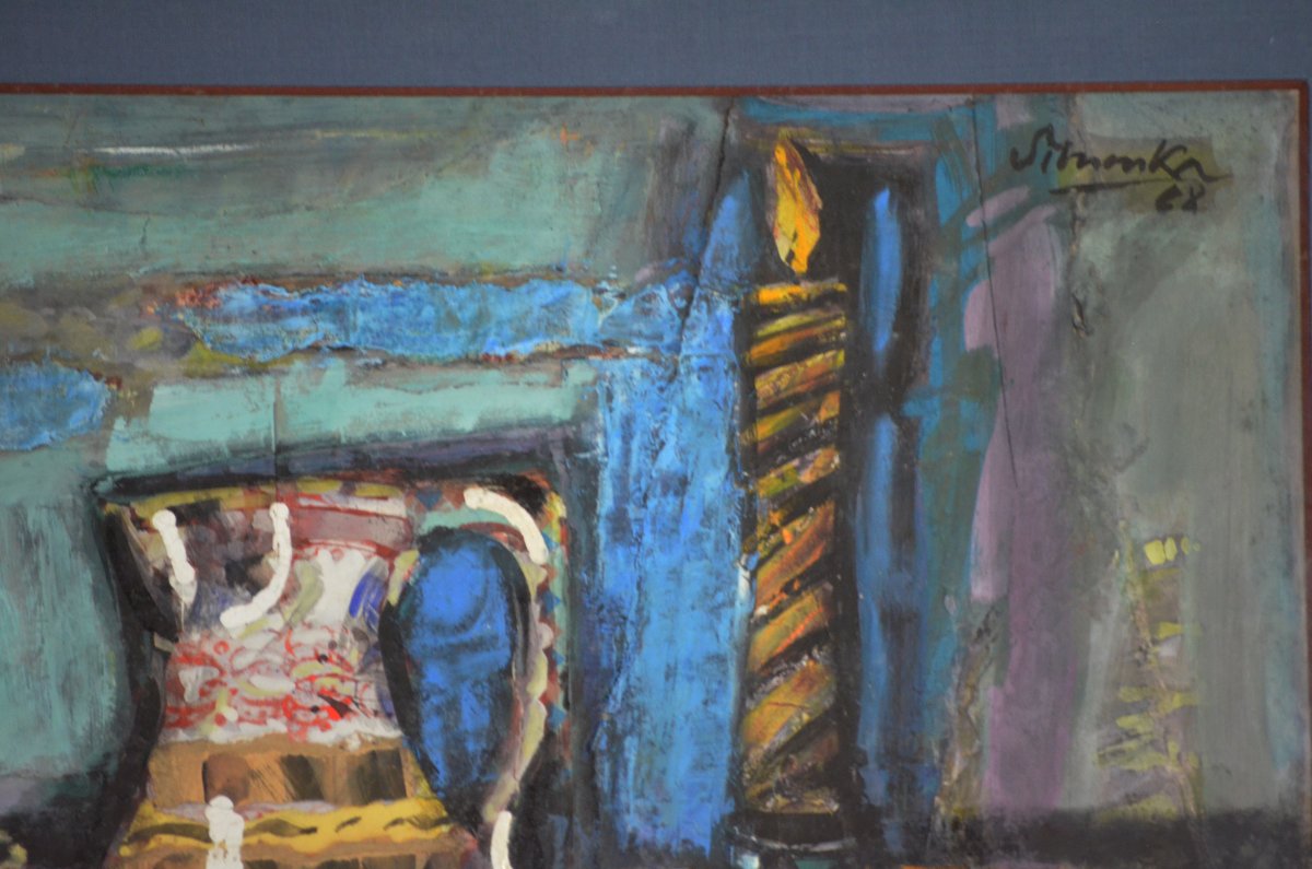 Nature morte au pichet Georges SIMONKA  XX ème,-photo-1