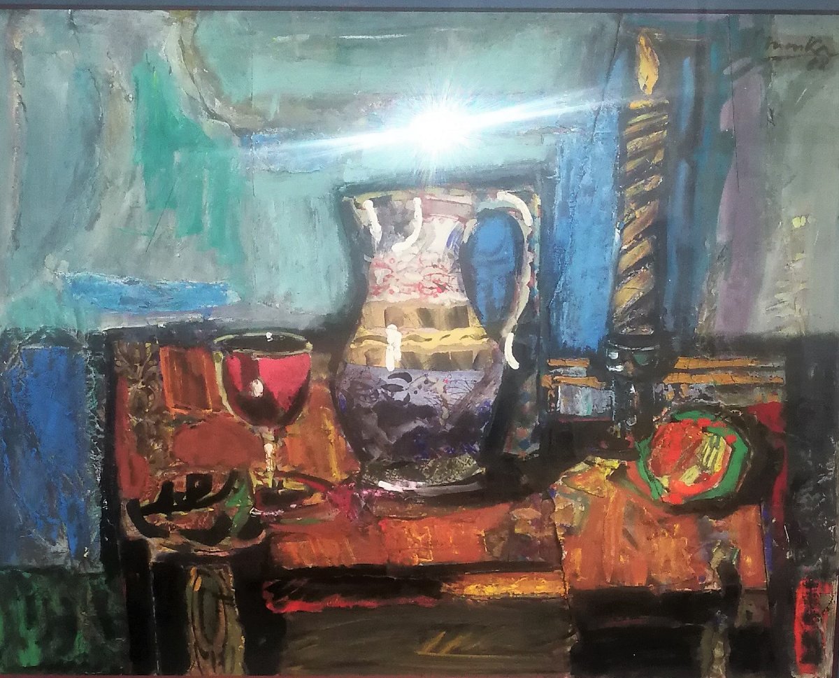 Nature morte au pichet Georges SIMONKA  XX ème,