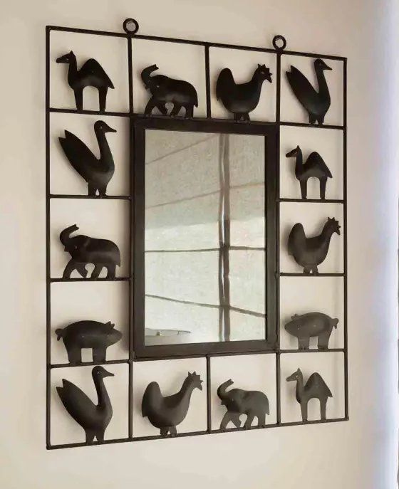 Wrought-iron Mirror From The Atelier De Marolles, 1950–1959