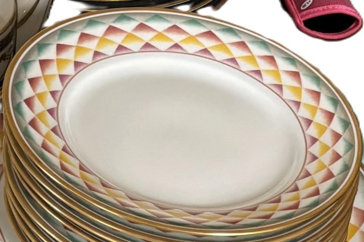 Richard Ginori Set Of 16 “arlecchino” Porcelain Plates Designed By Gio Ponti, 20th Century-photo-2