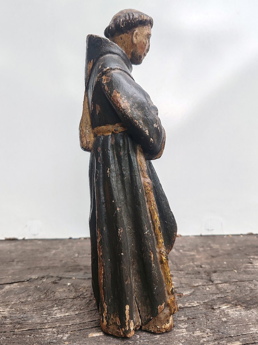 STATUETTE BOIS RELIGIEUSE ANCIENNE-photo-2
