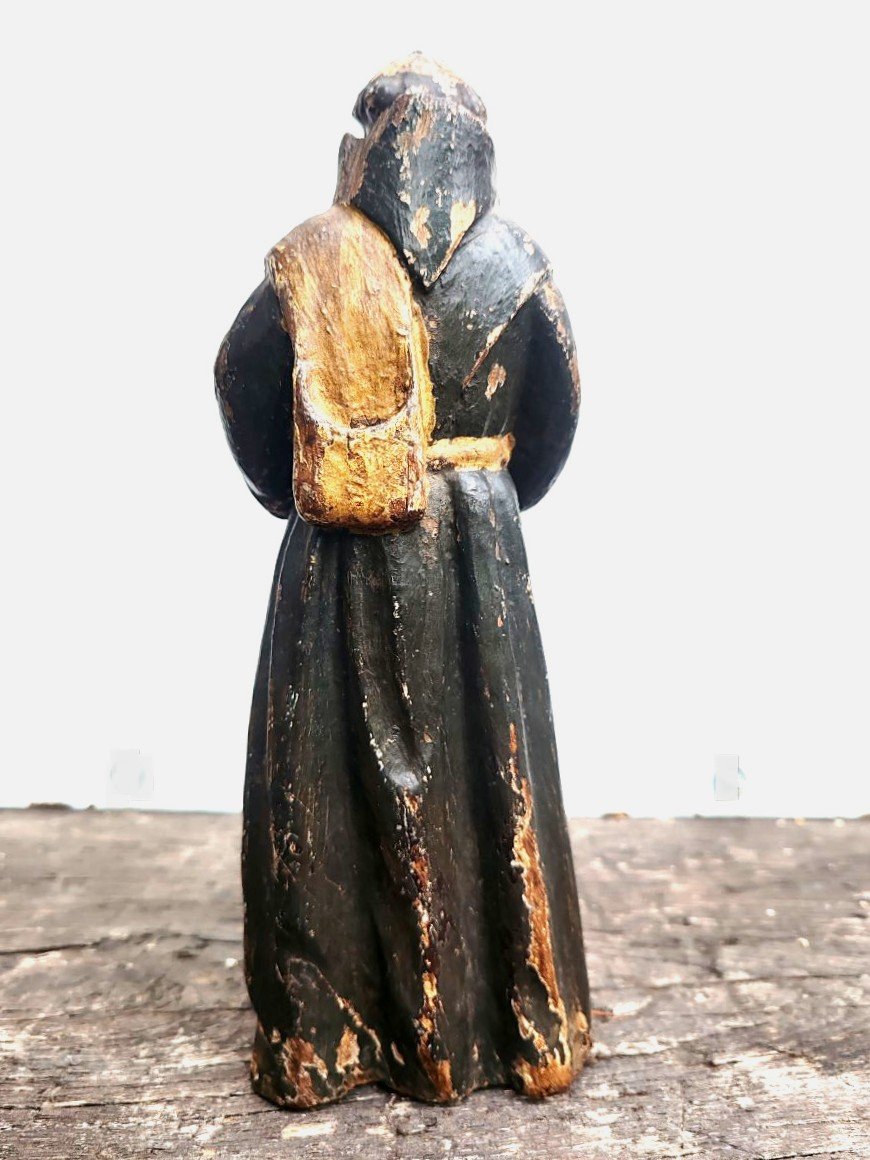 STATUETTE BOIS RELIGIEUSE ANCIENNE-photo-3