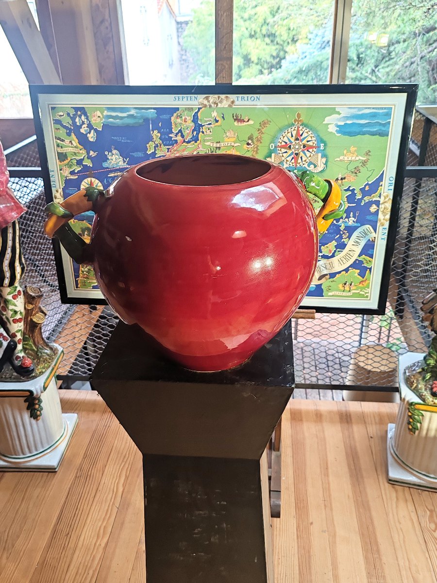 Large Vintage Ball-shaped Planters / Vases By Hilton Mcconnico – “pour Tennessee” Collection 