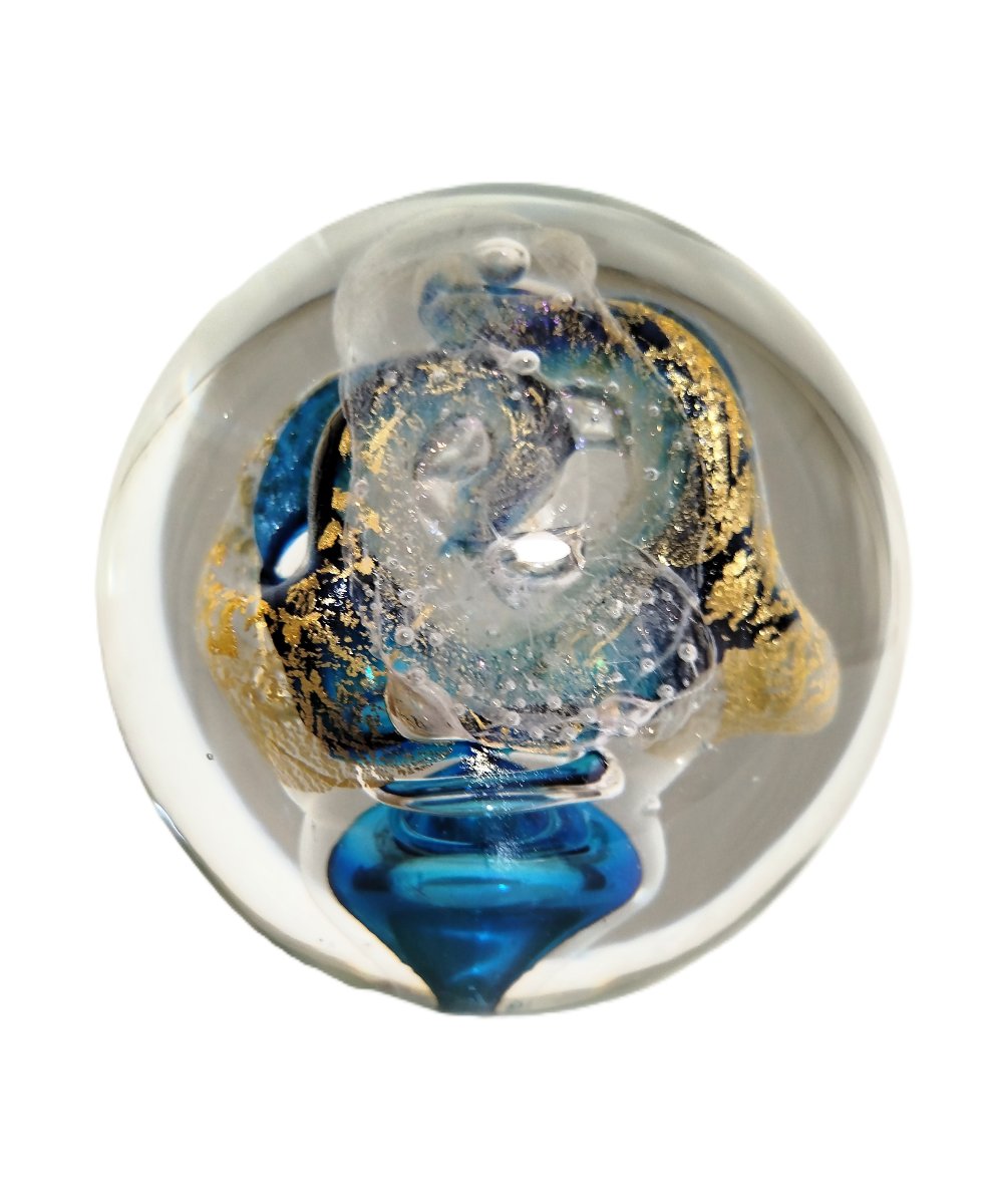 Robert Pierini (1950) Sulfure / Magnum Blown Glass Paperweight, 1994-photo-2
