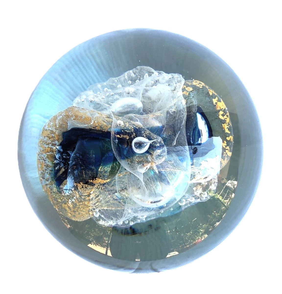 Robert Pierini (1950) Sulfure / Magnum Blown Glass Paperweight, 1994-photo-3