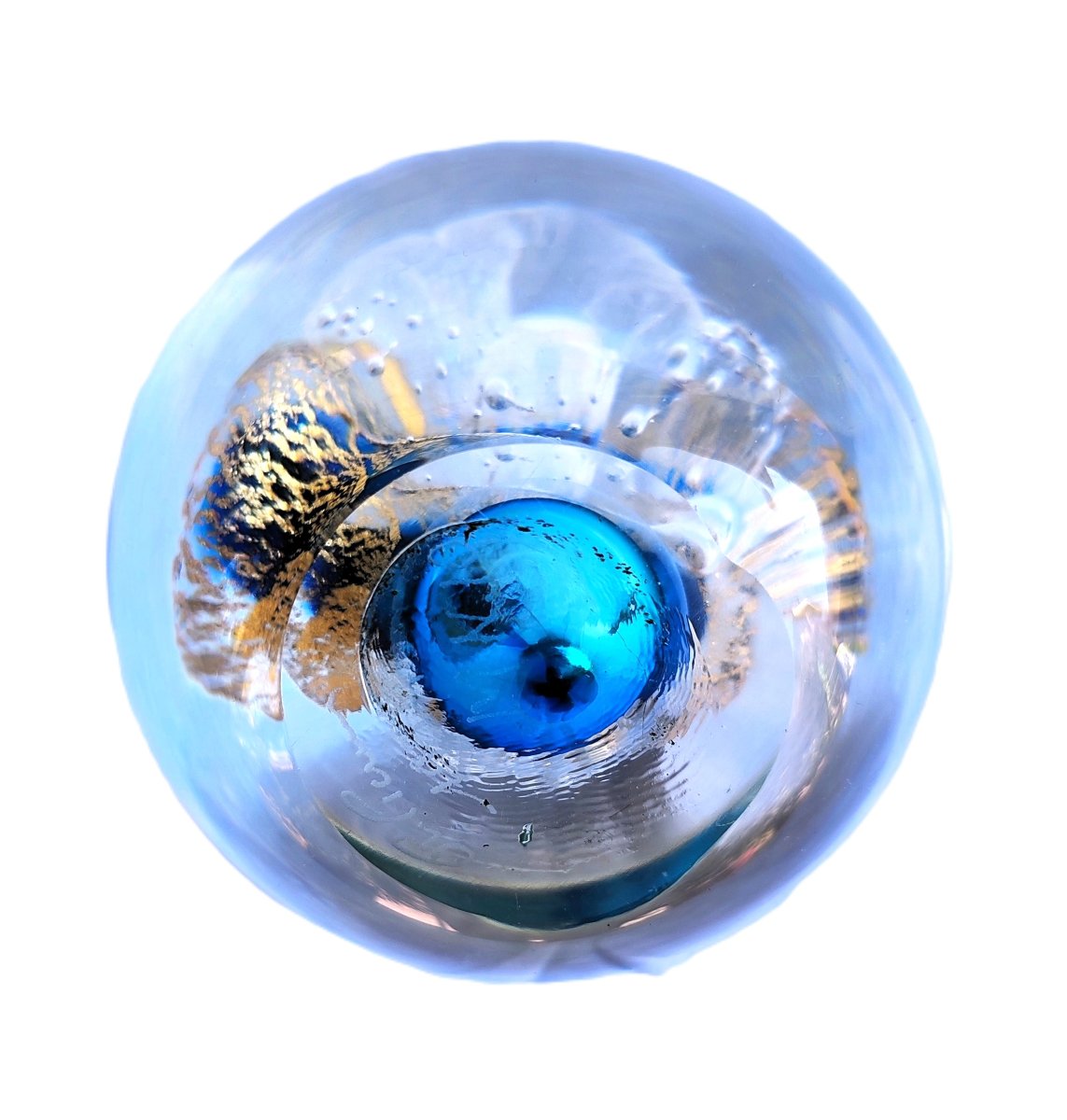 Robert Pierini (1950) Sulfure / Magnum Blown Glass Paperweight, 1994-photo-4