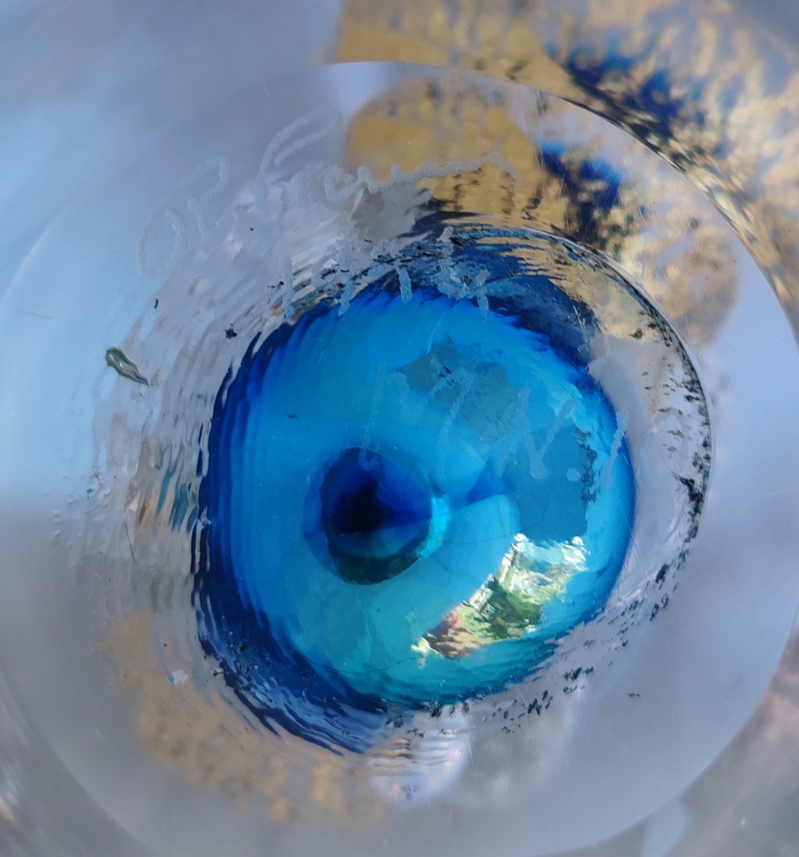 Robert Pierini (1950) Sulfure / Magnum Blown Glass Paperweight, 1994-photo-1