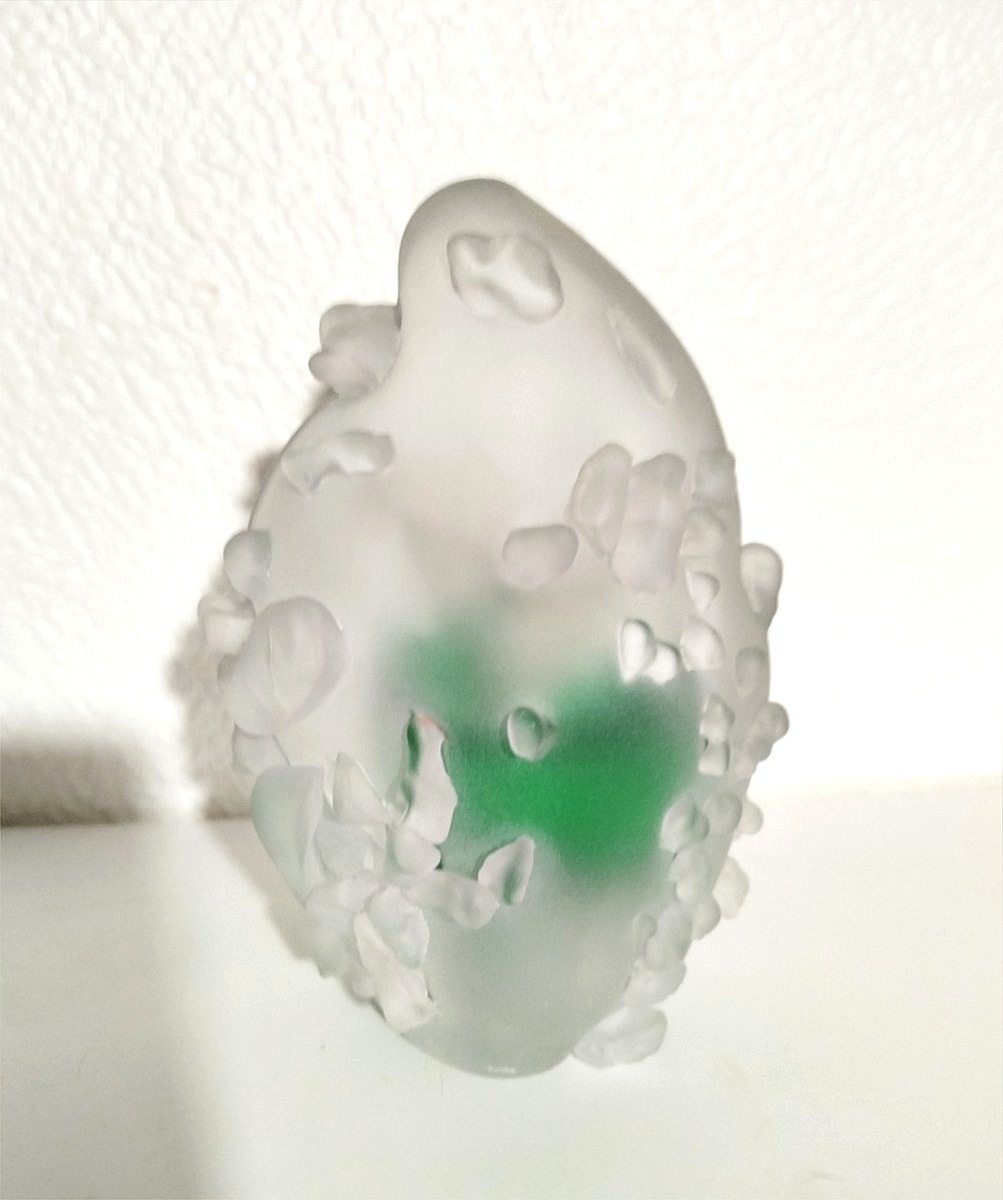 Fernando Agostinho Paperweight / Blown Glass Sculpture: Flower & Thorns-photo-2