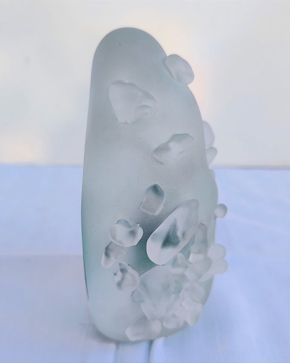 Fernando Agostinho Paperweight / Blown Glass Sculpture: Flower & Thorns-photo-1