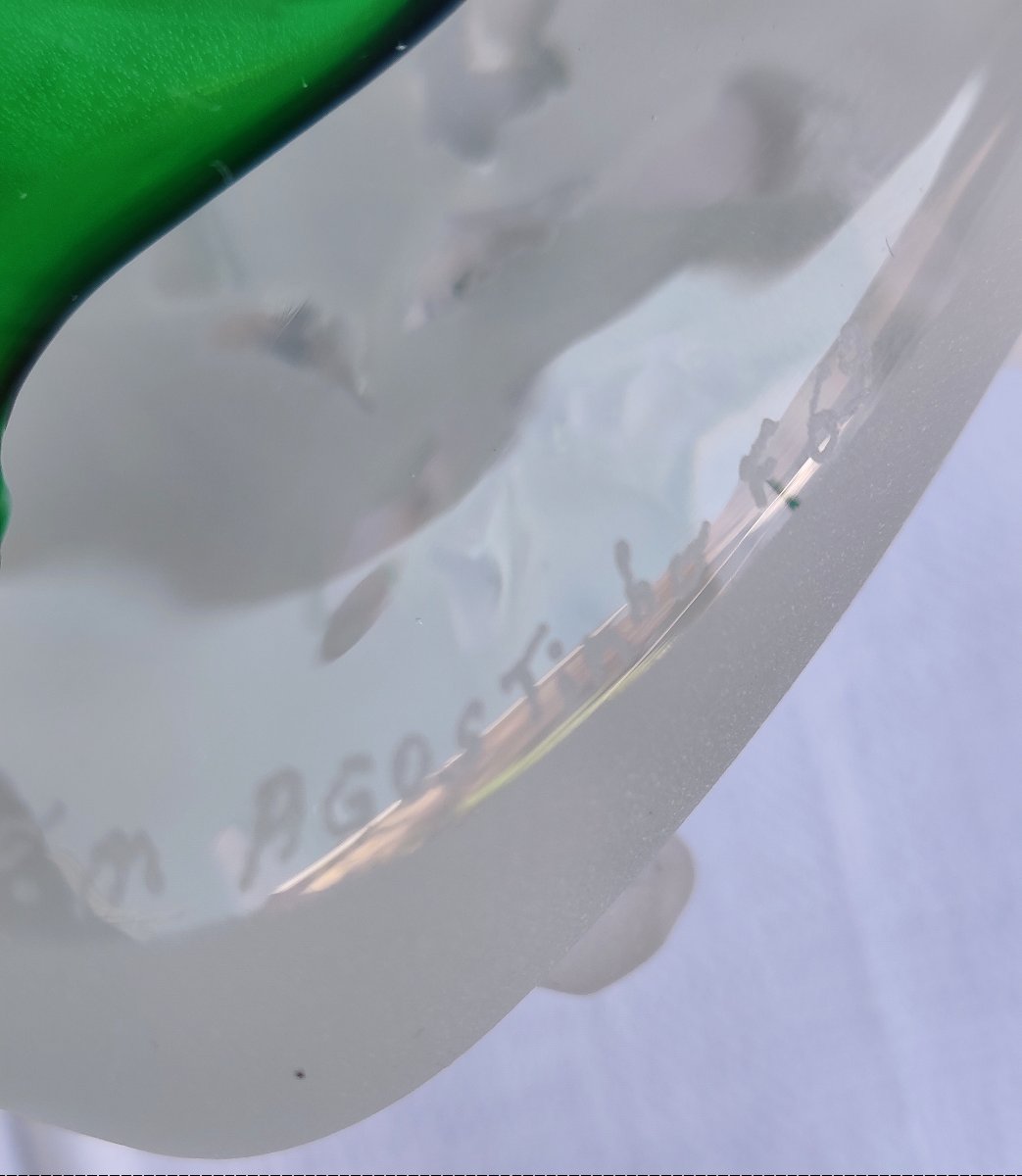 Fernando Agostinho Paperweight / Blown Glass Sculpture: Flower & Thorns-photo-3