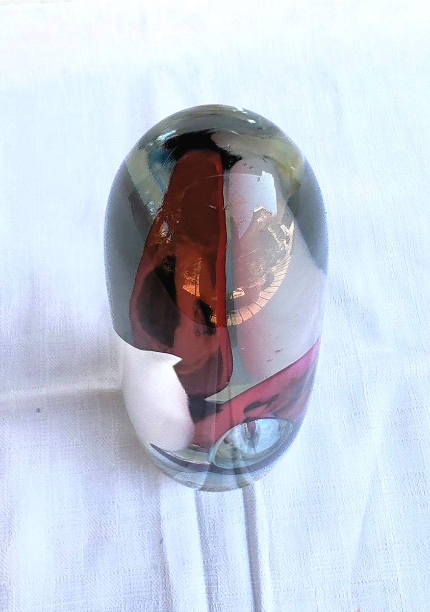 Eric Laurent Sculpture Obélisque en Verre Soufflé 2006-photo-2