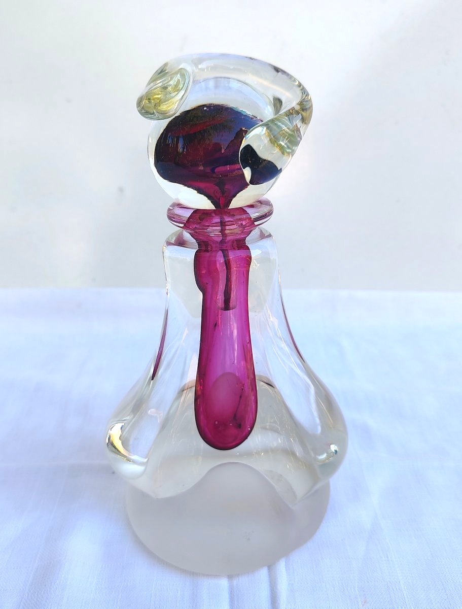 Jean-claude Novaro (1943–2014) 20th-century Blown Glass Bottle-photo-2