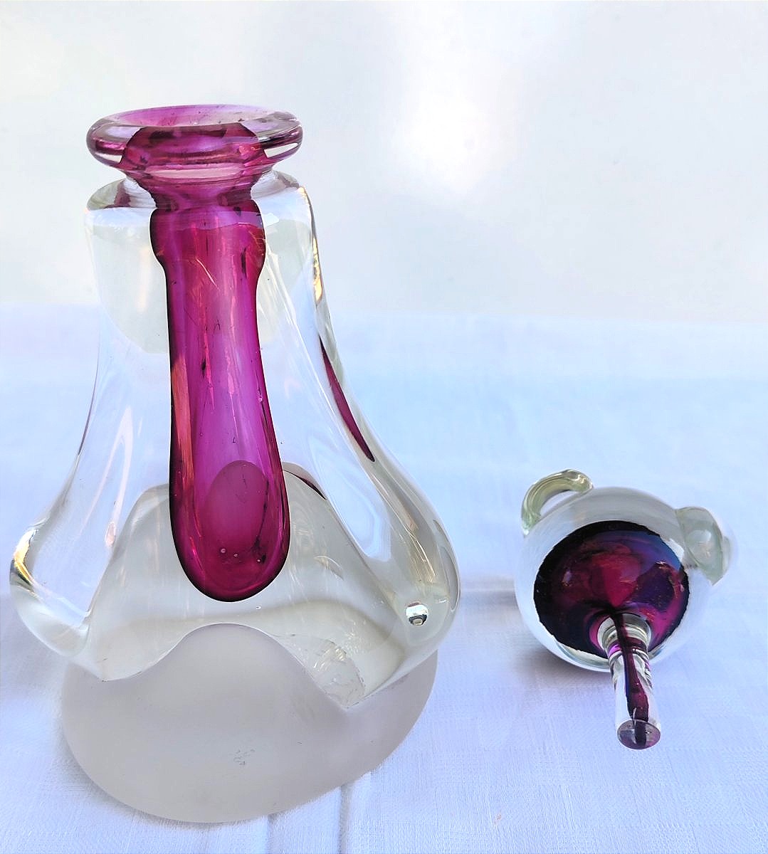 Jean-claude Novaro (1943–2014) 20th-century Blown Glass Bottle-photo-1