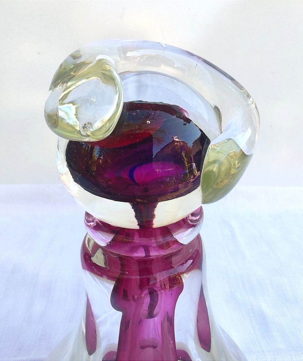 Jean-claude Novaro (1943–2014) 20th-century Blown Glass Bottle-photo-3