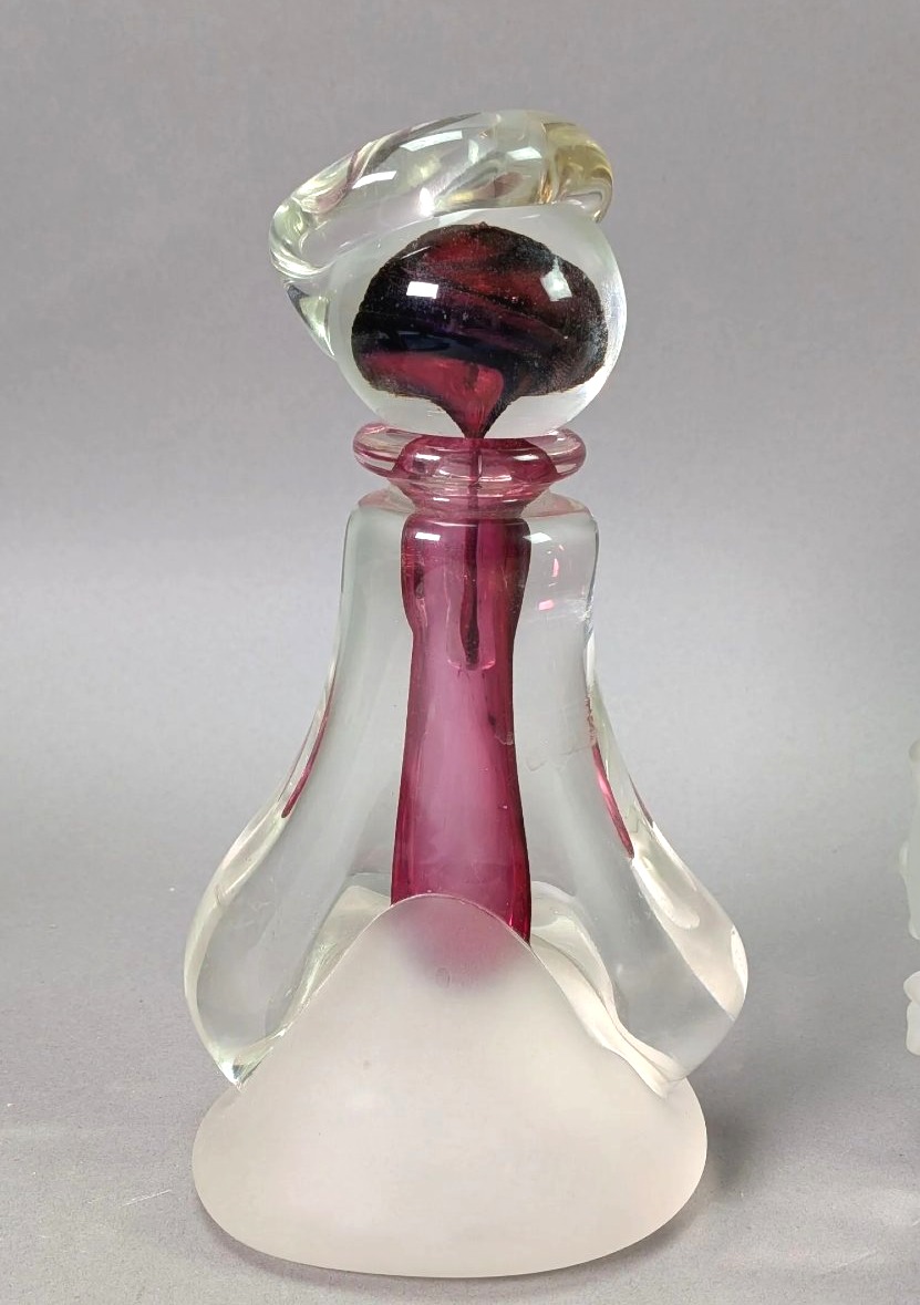 Jean-claude Novaro (1943–2014) 20th-century Blown Glass Bottle