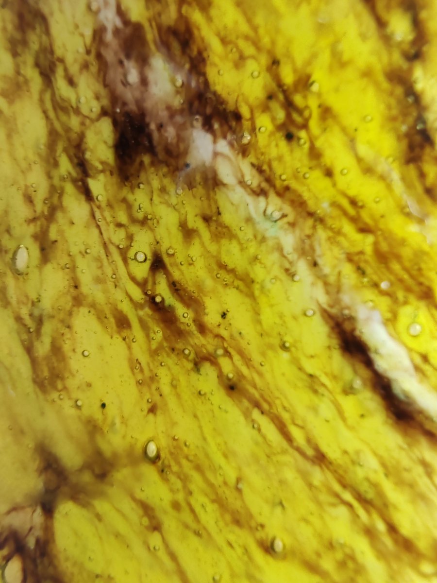 LEGRAS Paire de vases ovoides en verre marmoréen panse ceinte d’une frise dépolie -photo-8