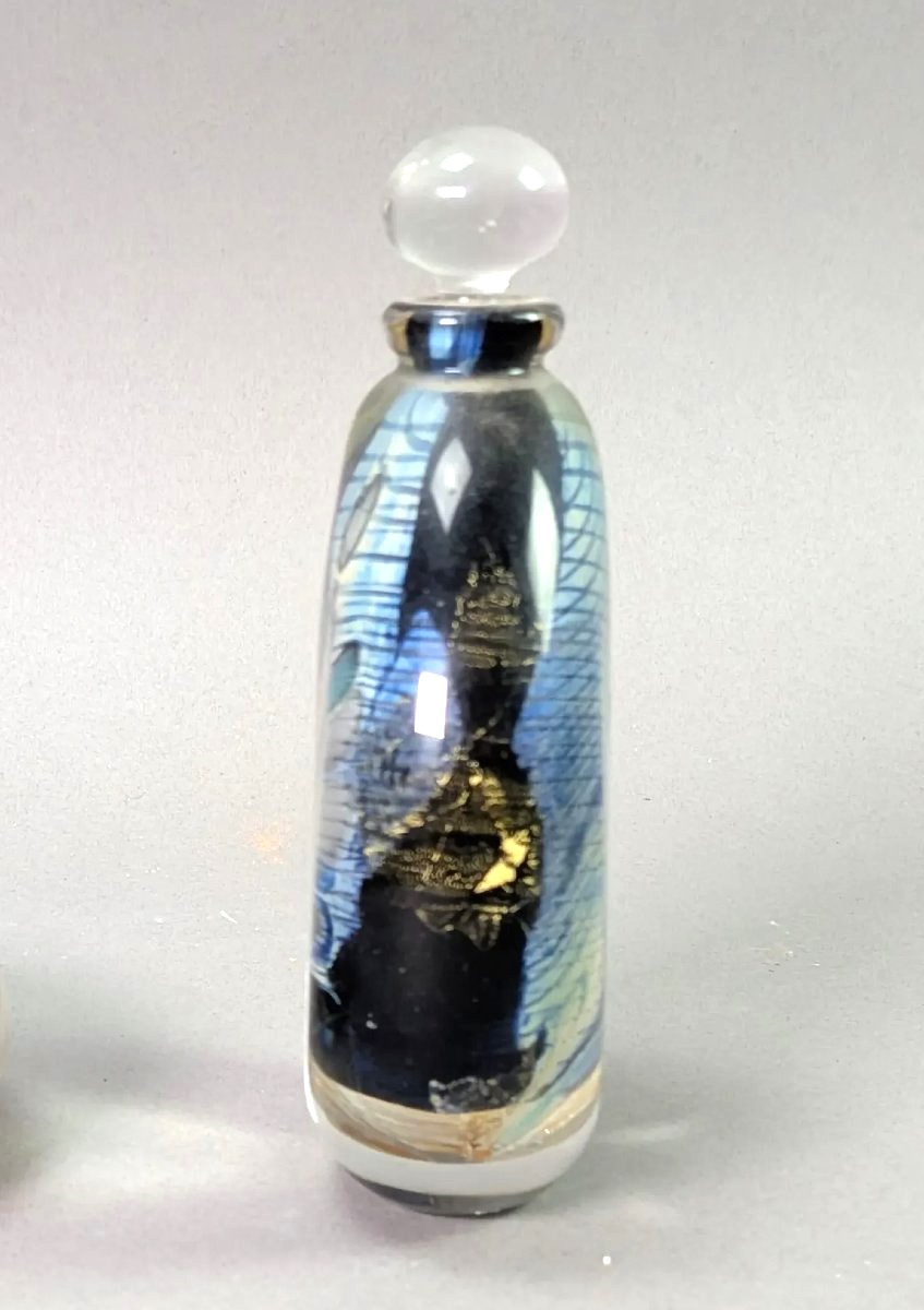 Hervé RASPAIL – Verrerie d’Allex Flacon de parfum en verre soufflé 1990-photo-2