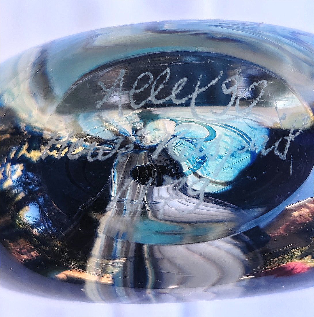 Hervé RASPAIL – Verrerie d’Allex Flacon de parfum en verre soufflé 1990-photo-4