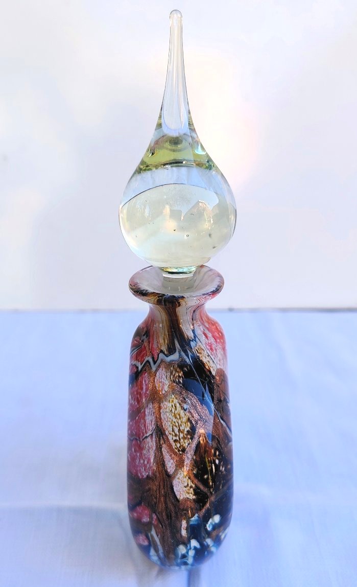 Michèle LUZORO (Biot, France) flacon de parfum en verre soufflé 1992-photo-4