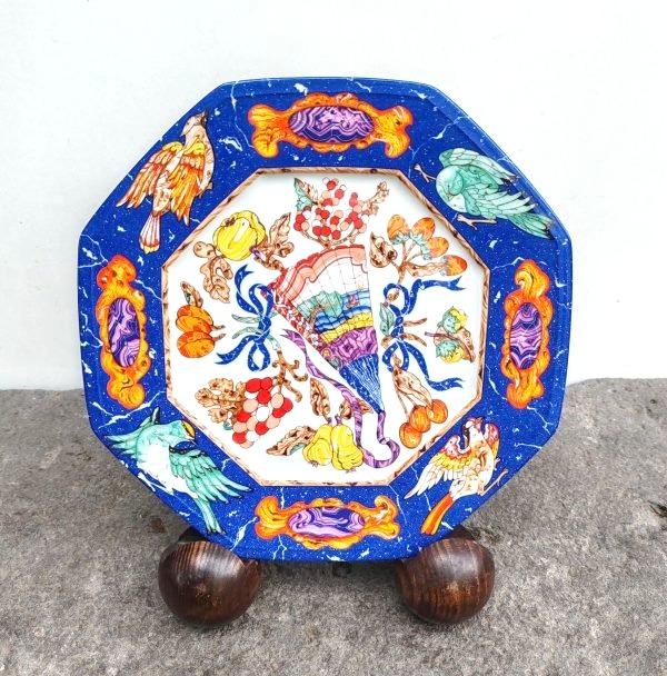 Hermès Paris Assiette porcelaine »Marqueterie de Pierres d’Orient et d’Occident » 1989-photo-2