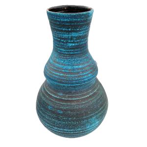 Potiers d’Accolay Grand vase en grés émaillé Série Gauloise Vintage 60