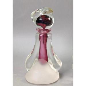 Jean-Claude Novaro (1943-2014) Flacon en pâte de verre soufflé XX -ème