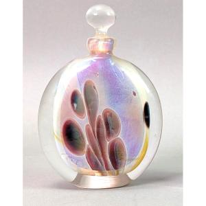 éric Laurent (verrerie D’allex, 1990) Artistically Blown Glass Bottle