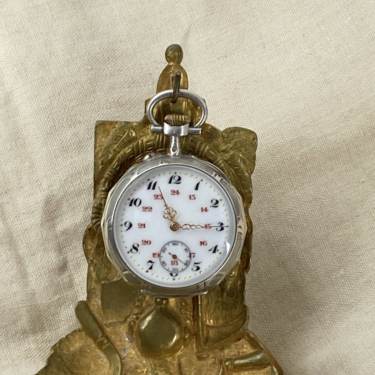 Parrenin Hp Pocket Watch In Silver Enhanced With Gold, 1880-photo-2