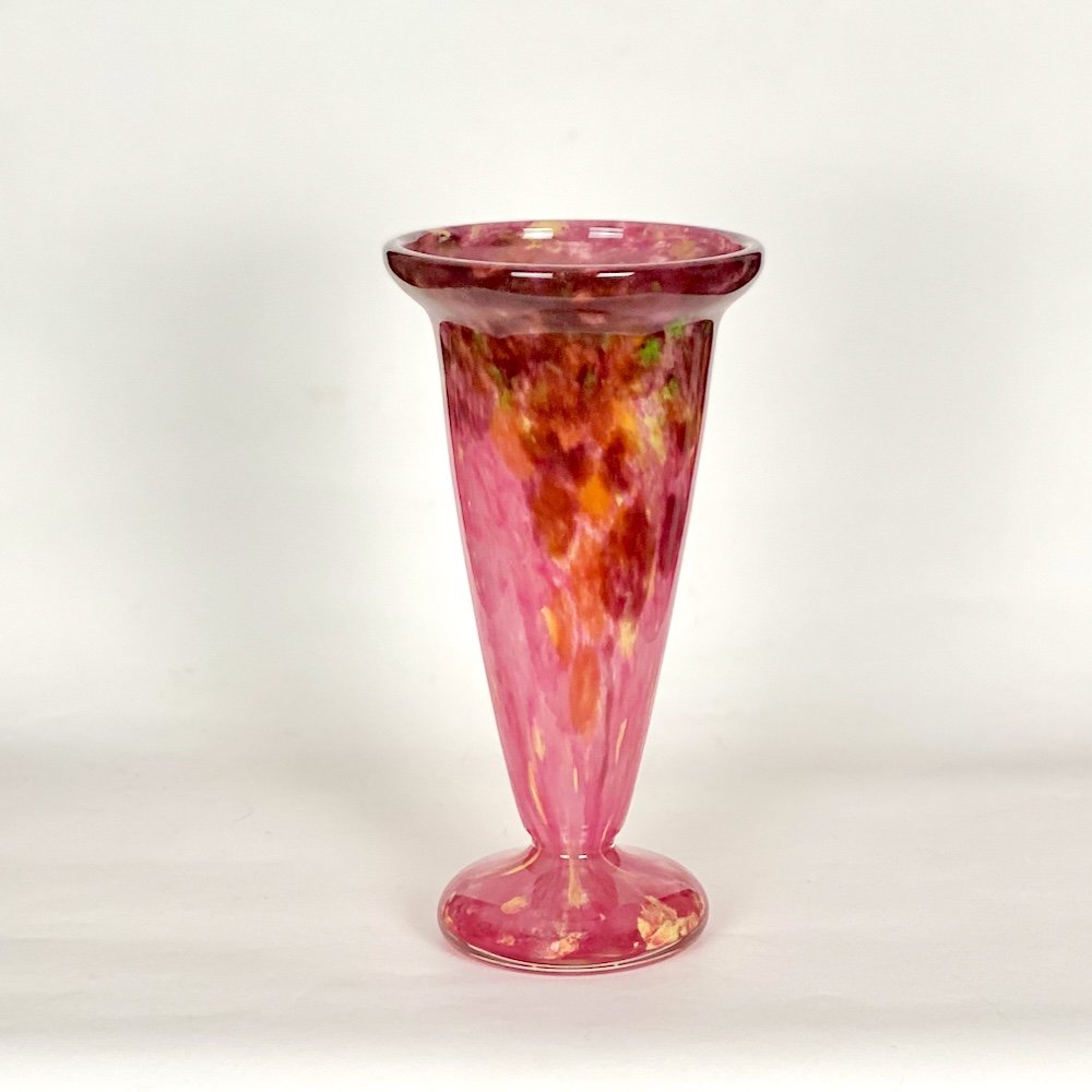 Charles Schneider Art Deco Glass Paste Vase Circa 1925-photo-3